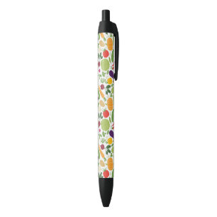 Stylo Noir Nourriture sur un arrière - plan blanc