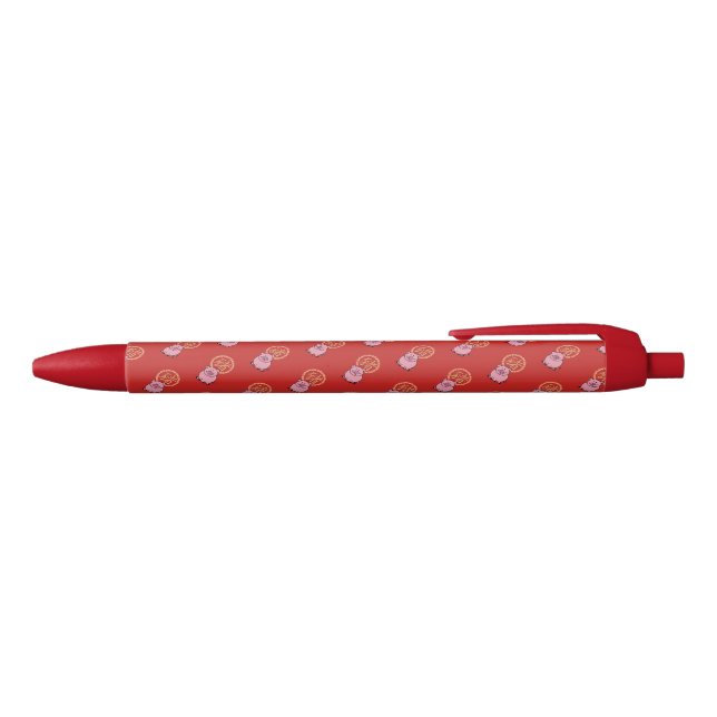 Stylo Noir Nouvelle année lunaire chinoise de l'argent (Haut)