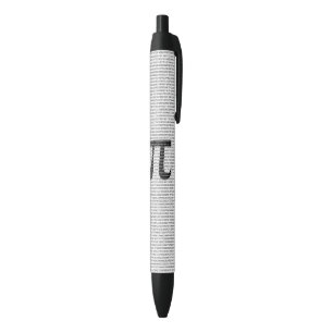 Stylo Noir Numéro noir d'origine pi jour symbole mathématique