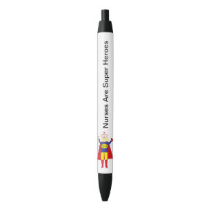 Stylo Noir Nurse Super Hero Funny Personnaliser