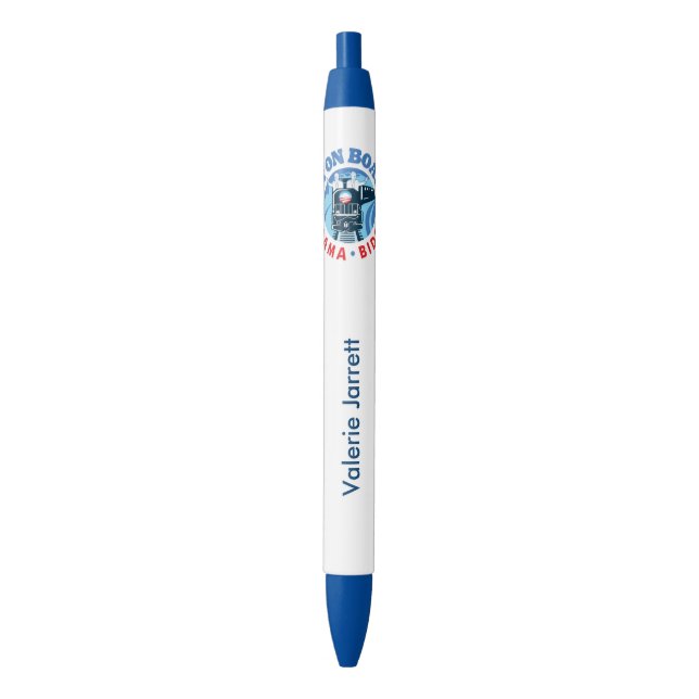 Stylo Noir O-Train personnalisé (devant Vertical)