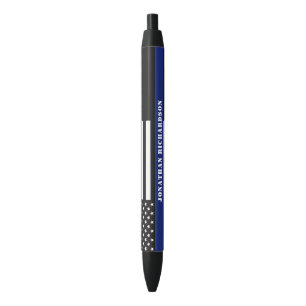 Stylo Noir Officier De Police De Ligne Bleue Mince Départemen