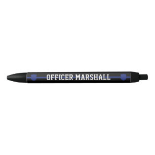 Stylo Noir Officier de police personnalisé Thin Blue Line