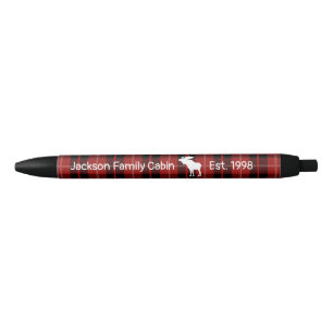 Stylo Noir Oie rouge rouge rustique