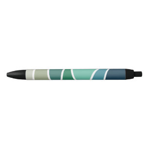 Stylo Noir Ondes océaniques colorées