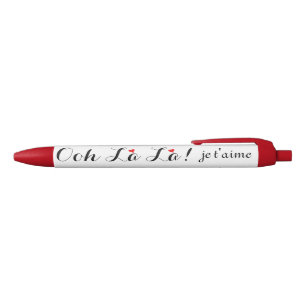 Stylo Noir Ooh La La ! Je t'aime Pen