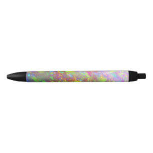 Stylo Noir Opale brésilienne arc-en-ciel tombée