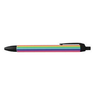 Stylo Noir orgueil arc-en-ciel couleurs lgbt
