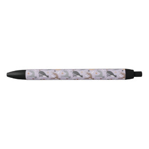 Stylo Noir Os et pattes de chien gris italien