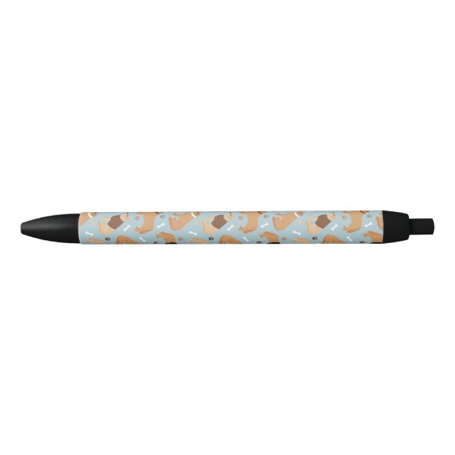 Stylo Noir Os et pattes d'or (Devant)