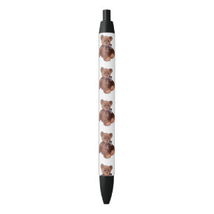 Stylo Noir ours de nounours brun mignon