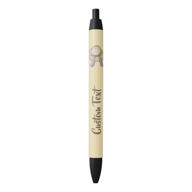 Stylo Noir Paille Casquette beige (devant Vertical)