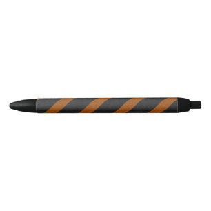 Stylo Noir Paillettes rayures orange et noir