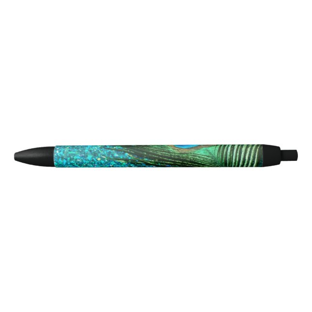 Stylo Noir Paon d'Aqua (Devant)