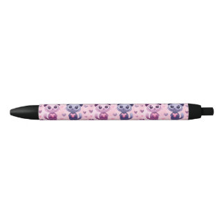 Stylo Noir Papeterie de la station des chats mignons Concepti