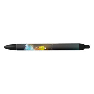 Stylo Noir Papillon lumineux et papillons de nuit