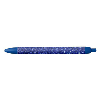 Stylo Noir Parties scintillant bleu nuit foncée
