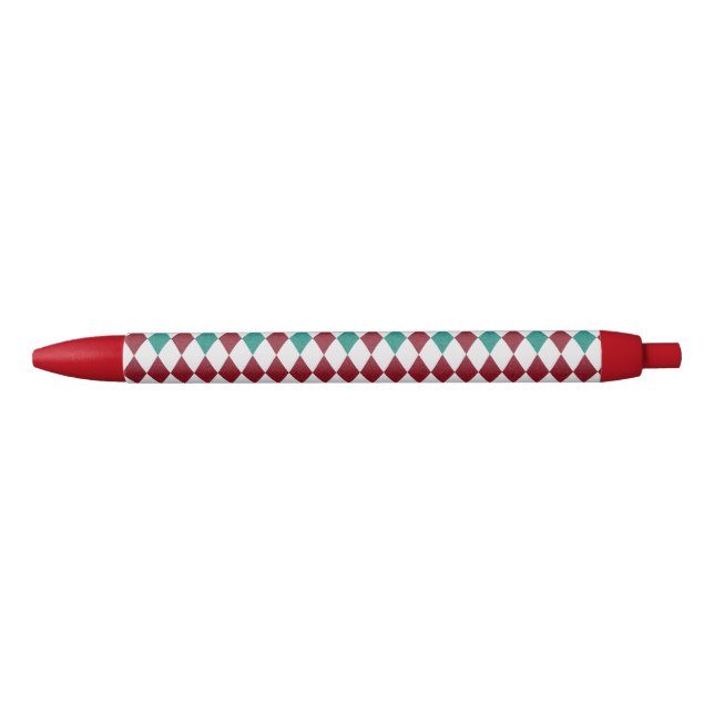 Stylo Noir Parties scintillant Diamant Rouge et Bleu (Devant)