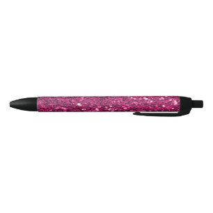 Stylo Noir Parties scintillant rose étincelante
