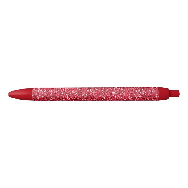 Stylo Noir Parties scintillant rouge brique (Devant)
