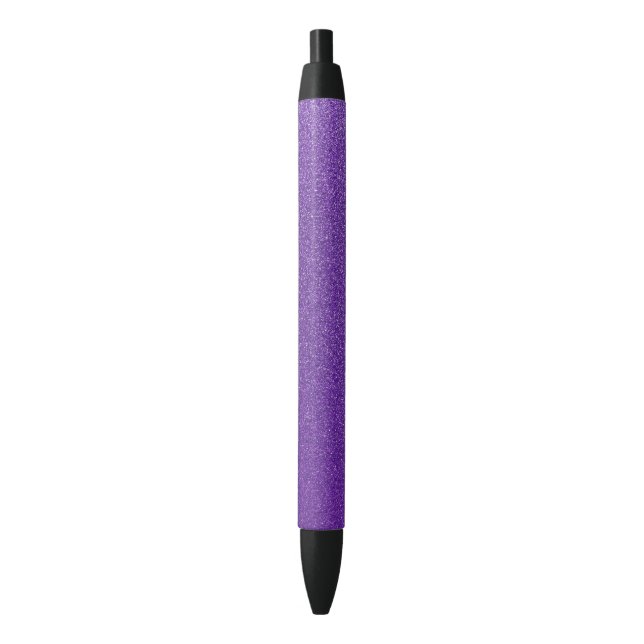 Stylo Noir Parties scintillant violette, Étincelle, Arrière - (devant Vertical)