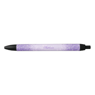 Stylo Noir Parties scintillantes pourpres fascinantes