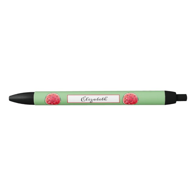 Stylo Noir Pastel à l'eau Pastèque Vert (Devant)