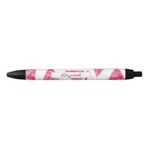 Stylo Noir Pastèque aquarelle adorable
