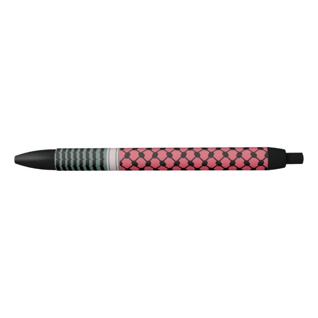 Stylo Noir Pastèque palestinienne Hatta Keffiyeh Kufiya Folk (Devant)