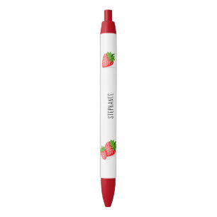 Stylo Noir Patch fraise
