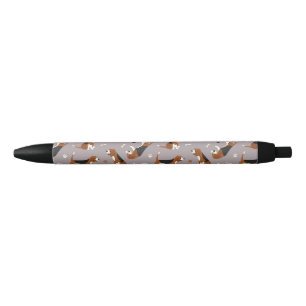 Stylo Noir Pâtes et os Beagle mignons Gris