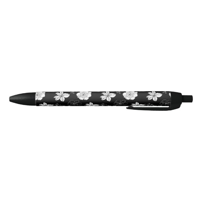 Stylo Noir Patters de Black & White Floral (Bas)