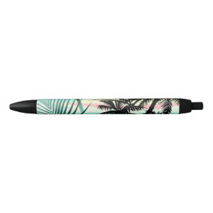 Stylo Noir Paumes noires au coucher du soleil