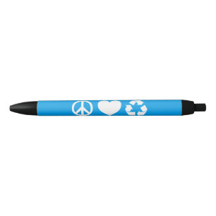 Stylo Noir Peace Love Recycle