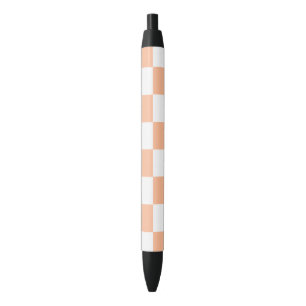 Stylo Noir Peach Fuzz À damiers En vichy Motif