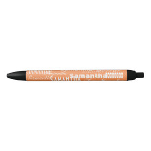 Stylo Noir Pêche de noms personnalisée