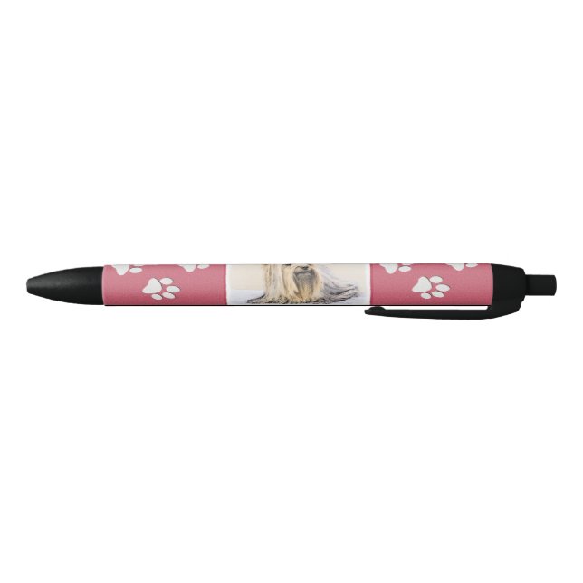Stylo Noir Peinture de Yorkshire Terrier - art original (Bas)