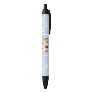 Stylo Noir Peinture Golden Retriever - Joli art original chie