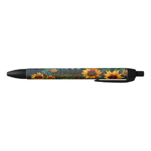 Stylo Noir Peinture Tournesols de Van Gogh