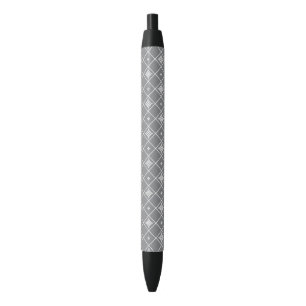 Stylo Noir Pendentif croix géométrique
