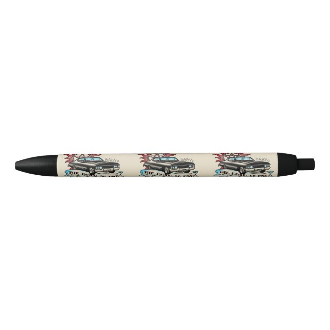 Stylo Noir Penna Supernatural Impala del 67 près (Devant)