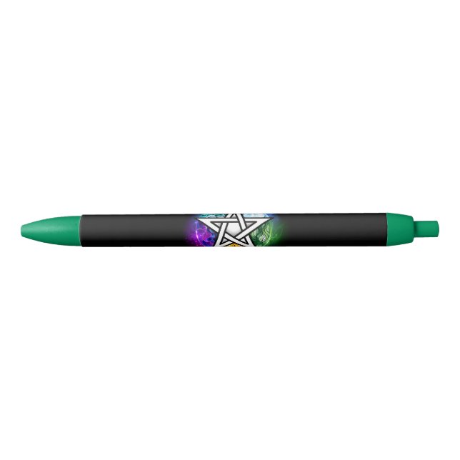 Stylo Noir pentagramme du Wiccan (Devant)