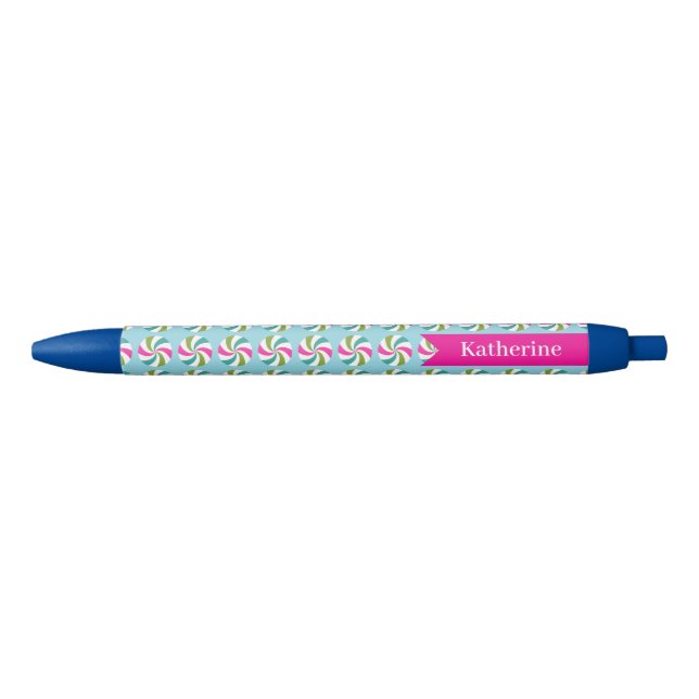 Stylo Noir Peppermenthe bleu de Noël (Devant)
