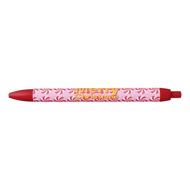 Stylo Noir Peppermenthe rose de Noël (Devant)