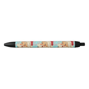 Stylo Noir Père Noël avec des menthes poivrées