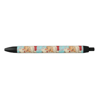 Stylo Noir Père Noël avec des menthes poivrées