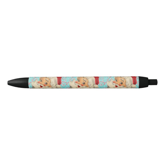 Stylo Noir Père Noël avec des menthes poivrées (Devant)