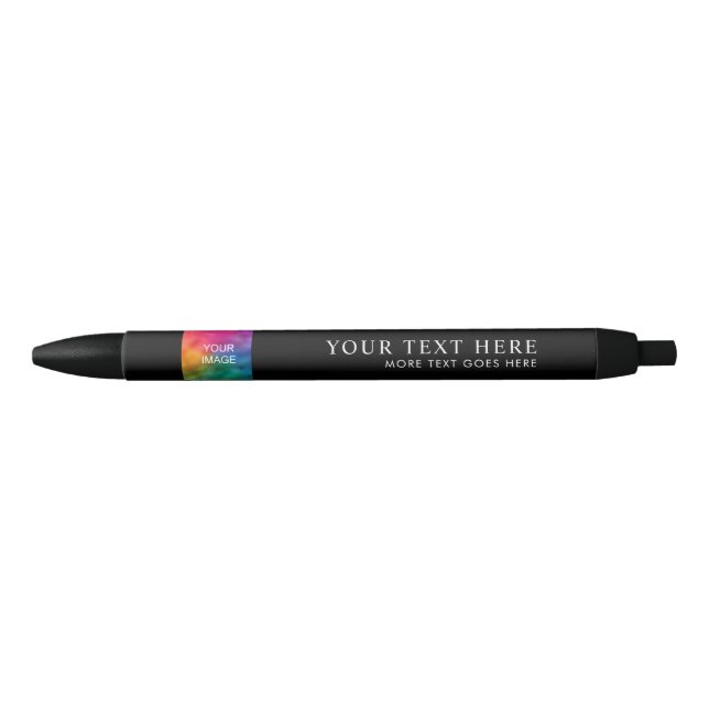 Stylo Noir Personnalisé Ajouter le nom Office Business Logo I (Devant)