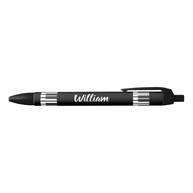 Stylo Noir Personnaliser les touches de piano noir et blanc (Haut)