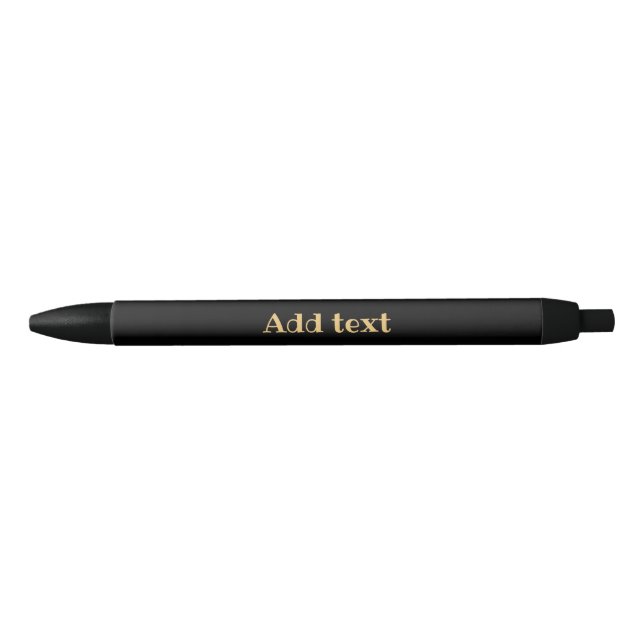 Stylo Noir Personnaliser l'impression en gras (Devant)